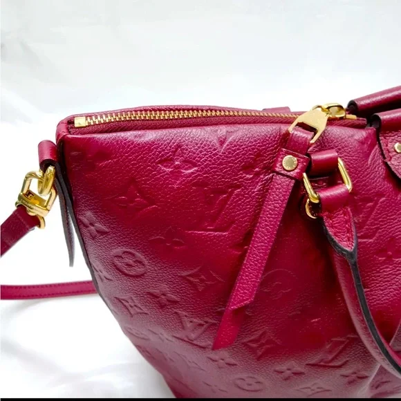 Auth Louis Vuitton LV Shoulder Bag M50638MAZARINE PM Red Monogram Empreinte